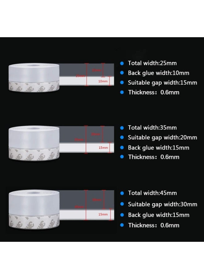 Flexible, self-adhesive, waterproof, leakproof, and mildew-proof sealing tape, suitable for sealing shower and bathroom floors, corners, walls, and toilets. - Image 3